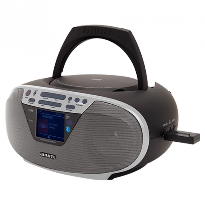 Portable stereo boombox with CD, DAB+, and Bluetooth