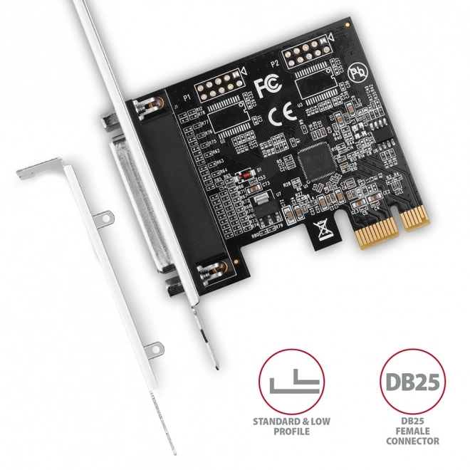 PCEA-P1N PCIe 1x LPT řadič paralelních portů, včetně SP a LP