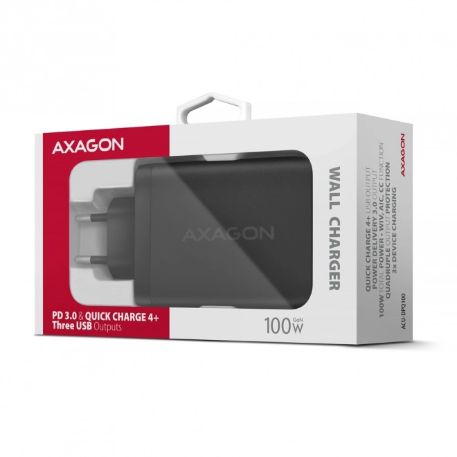 Axagon travel charger GaN 100W
