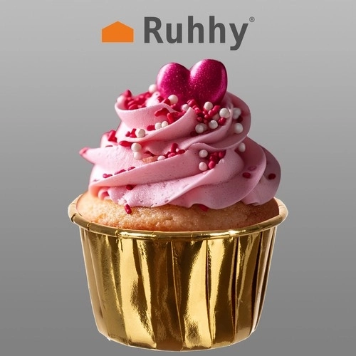 Arany muffin papír sütőformák 50 darabos készlet