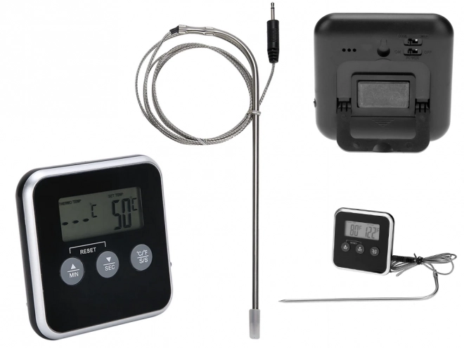 Digitaler Fleischthermometer mit Sonde und LCD-Timer