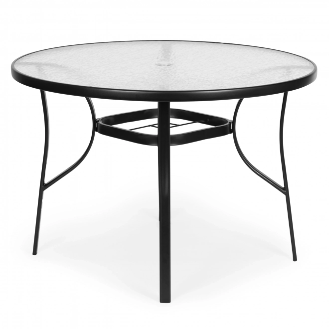 Round garden table 80 cm with parasol hole