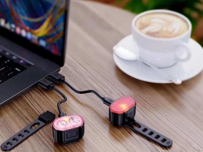 Wiederaufladbare LED-Fahrradlichter mit USB