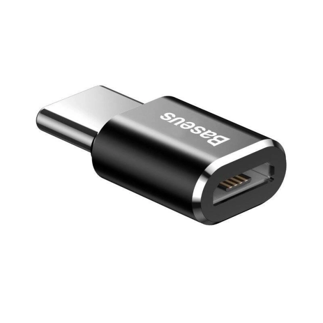 Micro USB to USB Type C Adapter Black