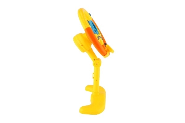 Children's interactive steering wheel with sound and light