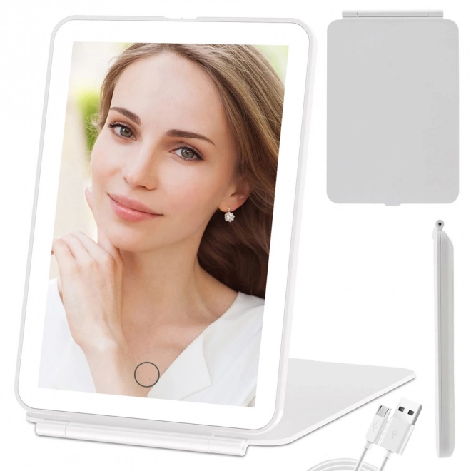 LED Lighted Travel Makeup Mirror