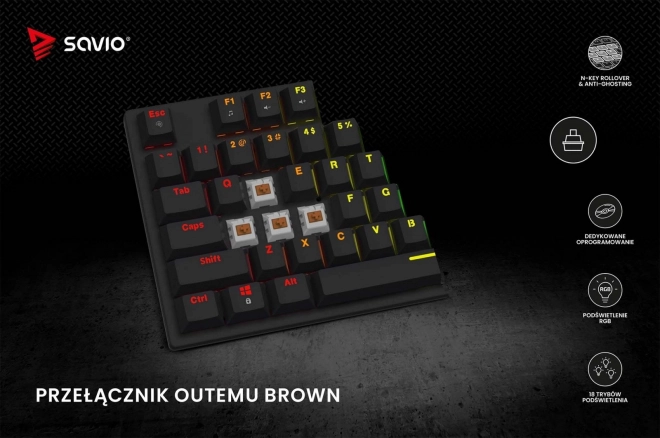 Savio Tempest X2 RGB Mechanical Keyboard Outemu Brown