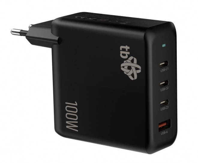 Charger 3x USB C + USB A Power Delivery Black 100W