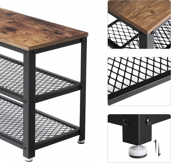 Two ventilated shelves for up to 8 pairs of shoes