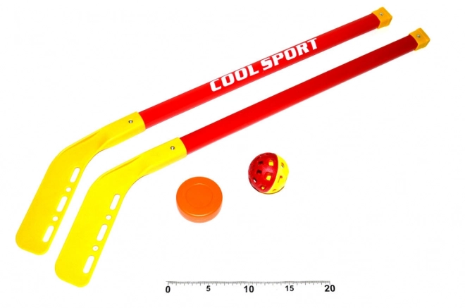 Hockey Sticks with Puck 75 cm