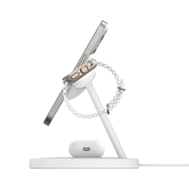 White Boost Charge Pro 3-in-1 Wireless Charger