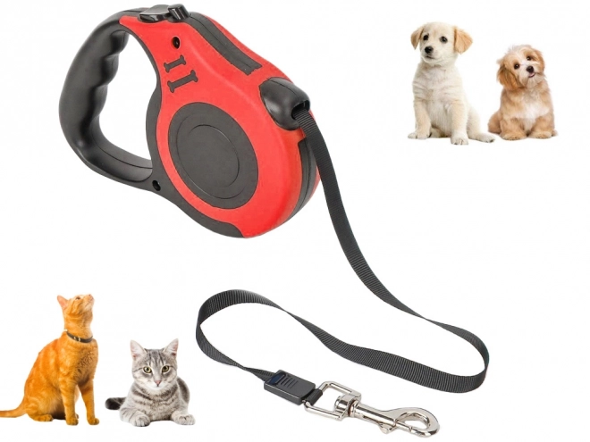 Automatisk hundesnor – Rød