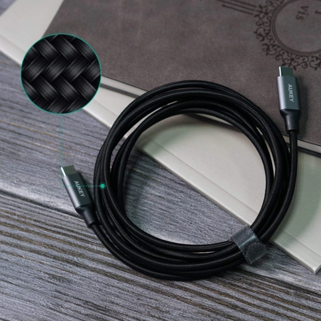 Aukey Nylon USB-C zu USB-C Schnellladekabel 2m