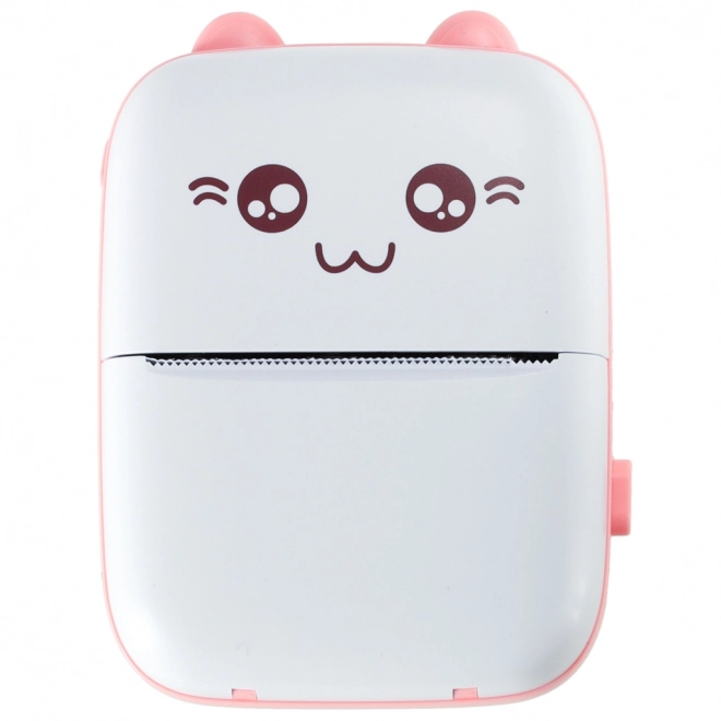 Mobile Mini Printer with Cat Design Pink