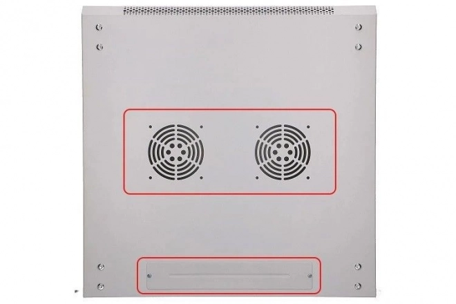 Wall-mounted server rack 4U 600x600 with glass doors