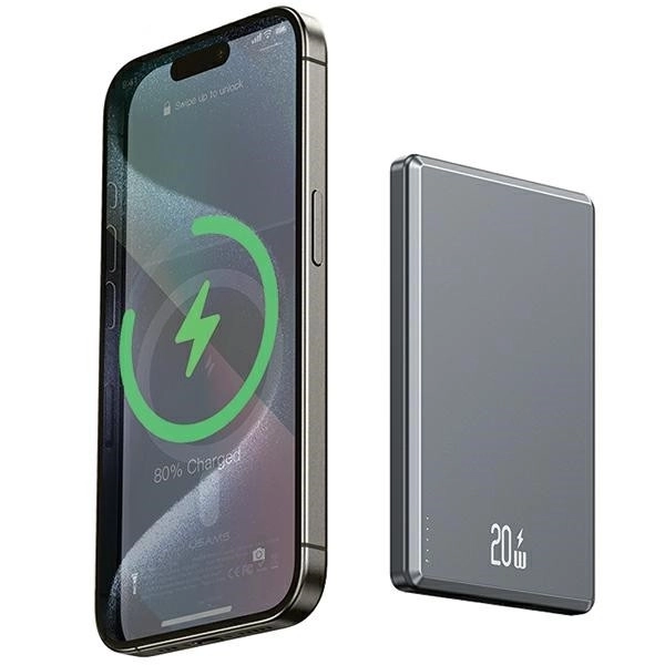 Indukční powerbanka 5000mAh MagSafe Fast Charging PD 20W Grey