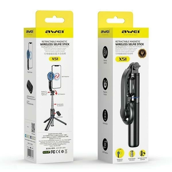 Selfie Stick Holder with Magnetic Tripod