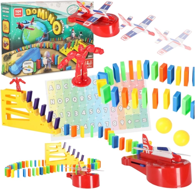 domino con lanciatore di aerei – kit educativo STEM