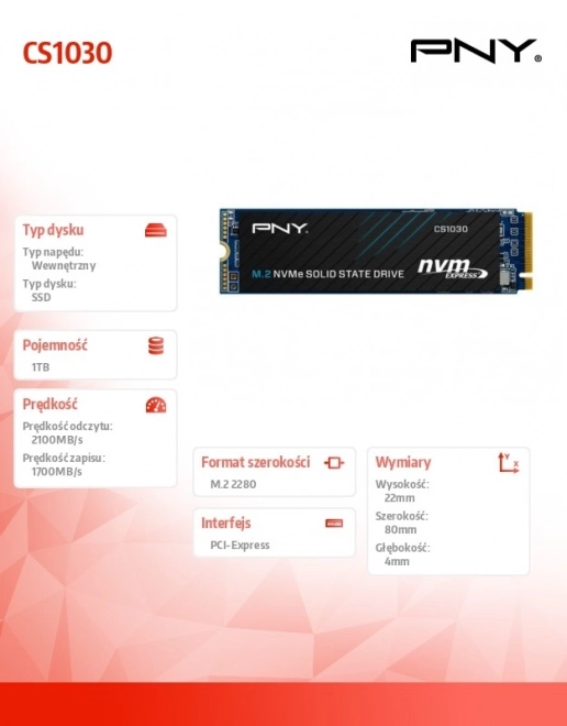 Pny 1TB M.2 NVMe SSD