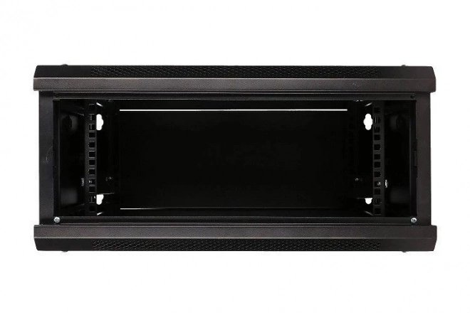 wall mount rack cabinet 4u 600x450 black glass door