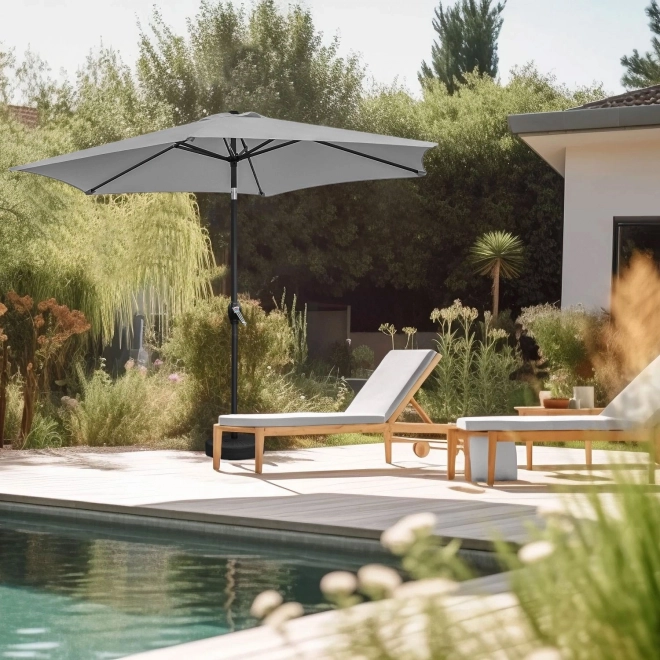 Foldable Garden Balcony Umbrella 210 cm Gray