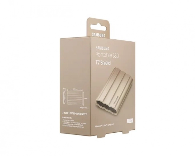 External SSD Samsung T7 Shield 1TB USB 3.2, beige