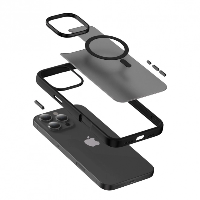 Black Hybrid Frost MagSafe Case for iPhone 16 Pro