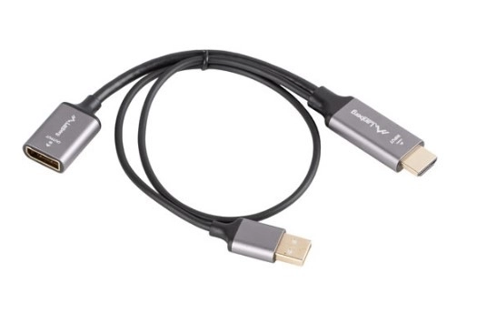 Hdmi to DisplayPort 4k Adapter 20cm Silver