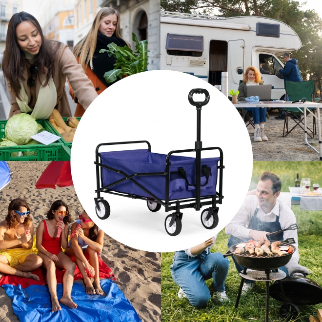 Foldable Blue Beach and Garden Trolley