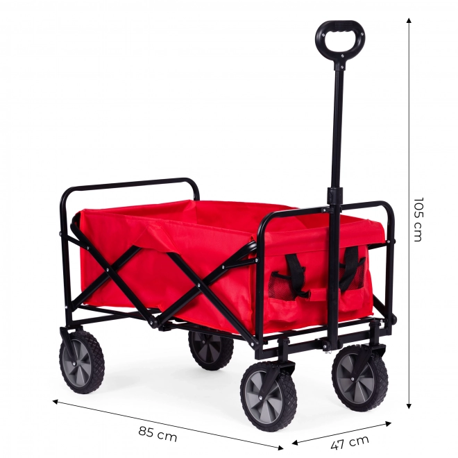Folding Transport Cart MultiGarden Red 47x105 cm