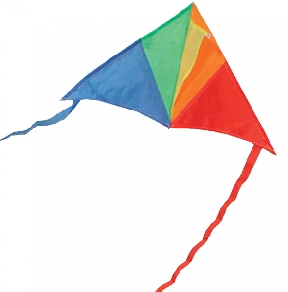 Colorful flying nylon delta kite