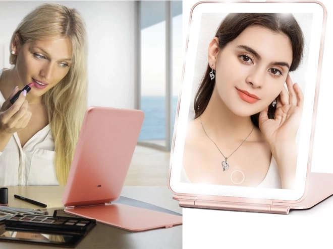 LED Lighted Foldable Makeup Mirror