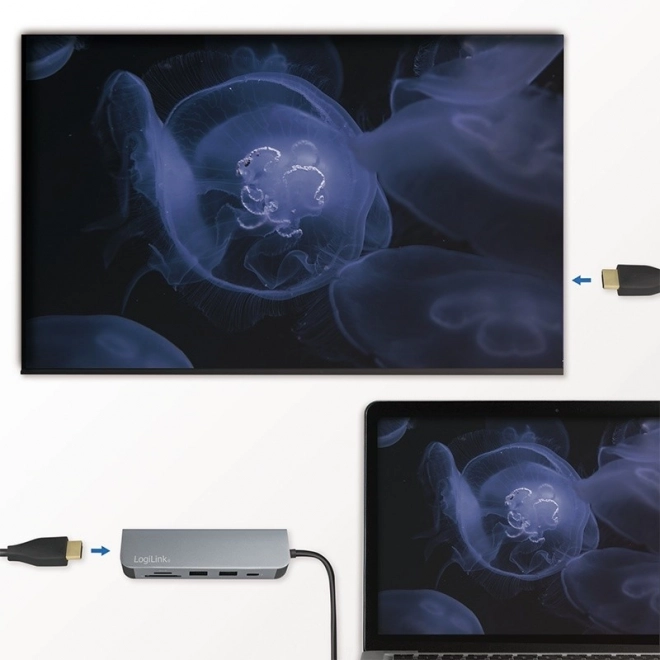 Multifunctional USB-C Hub with Card Reader and HDMI
