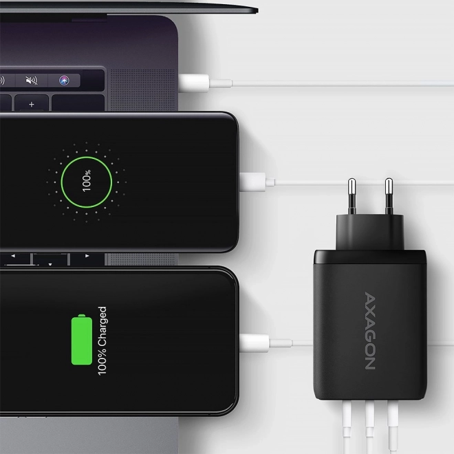 Axagon travel charger GaN 100W
