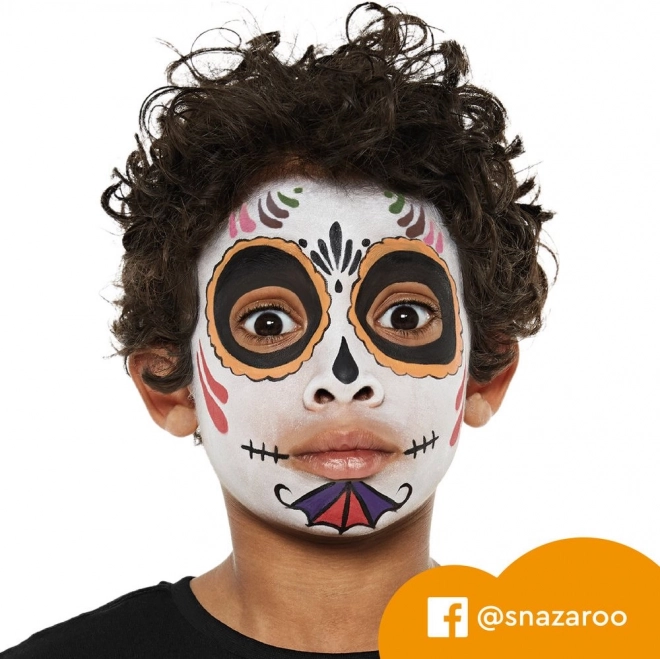 Set di colori per viso e corpo Halloween con pennello e spugne