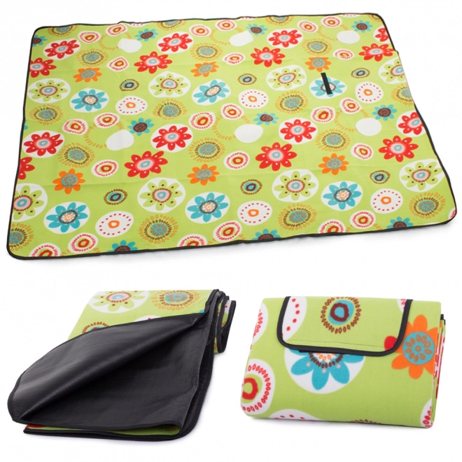 Picnic Blanket with Floral Design 150x200