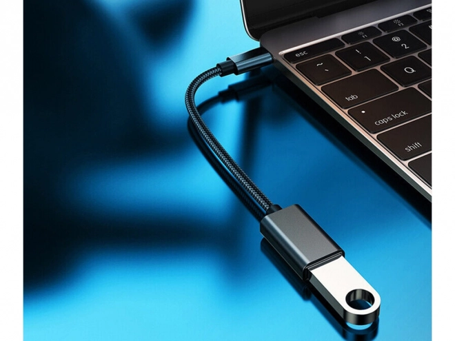 USB-C to USB-A 3.0 OTG adapter with braided cable