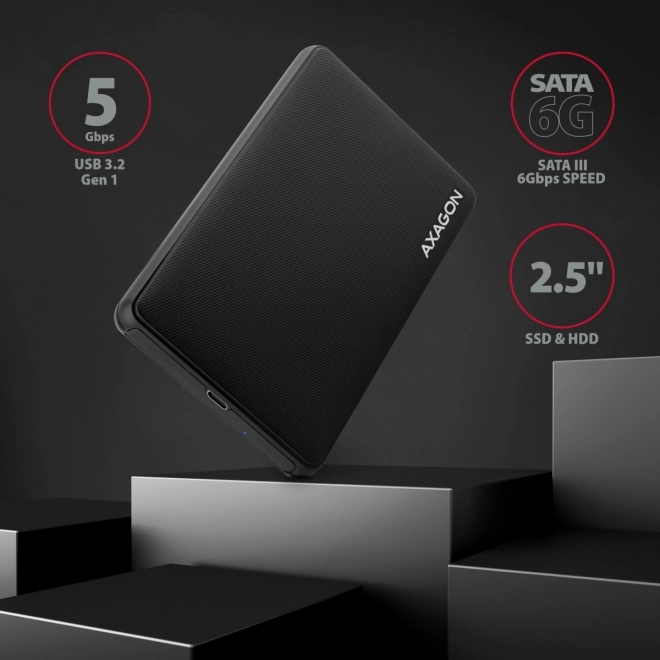 Custodia esterna senza viti USB-C SATA 2.5" nera
