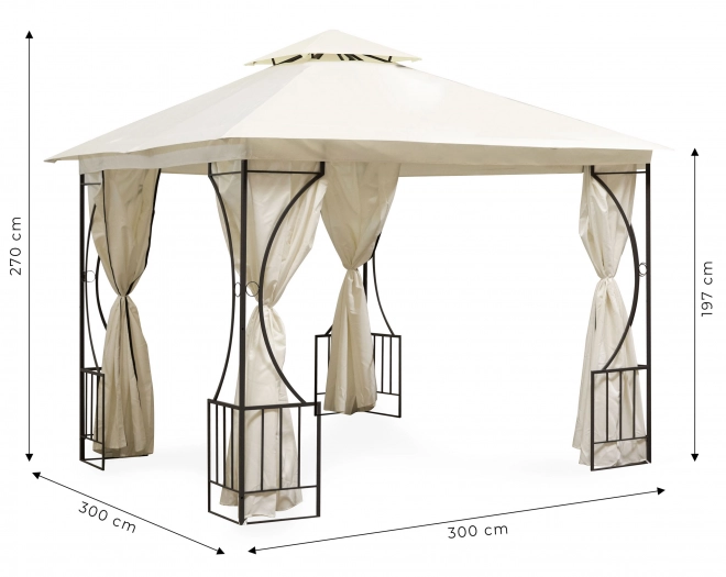 Garden Pavilion Tent 2-in-1 Wall Mosquito Net 3x3