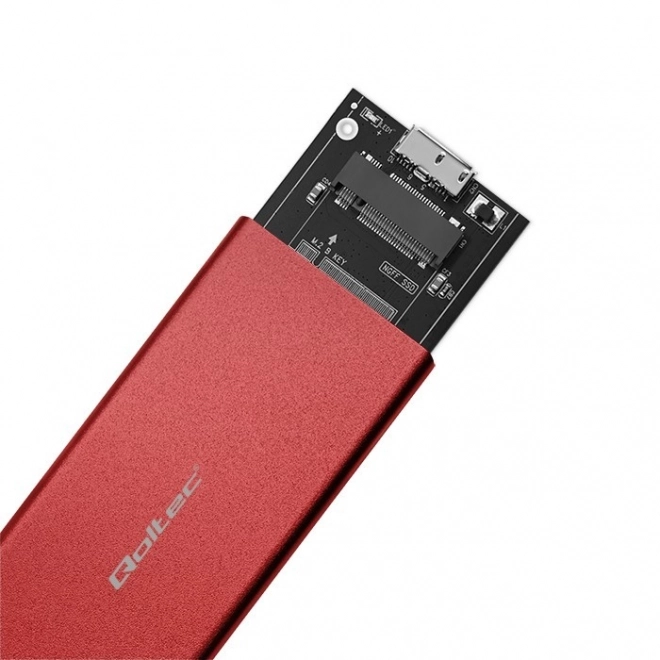 Red Aluminum M.2 SSD Enclosure with USB 3.0