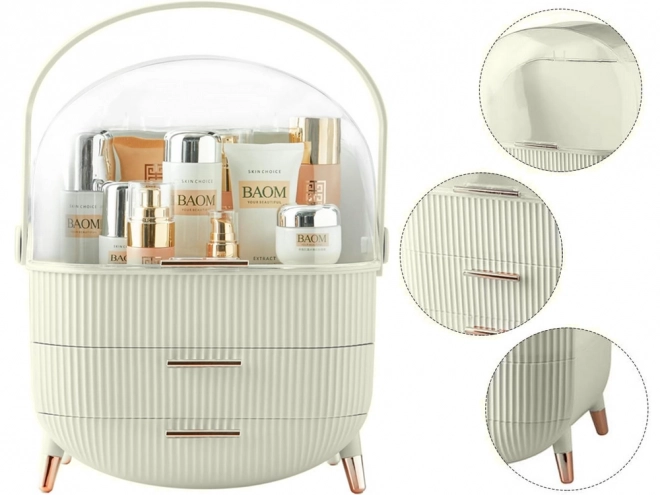 Elegant Large Cosmetic Organizer with Drawers