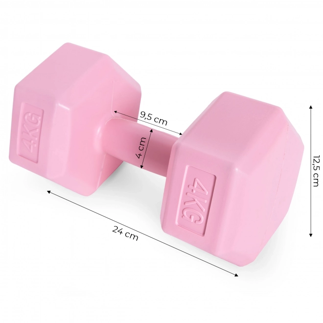 Pink Dumbbell Set by ModernHome 2x4 kg