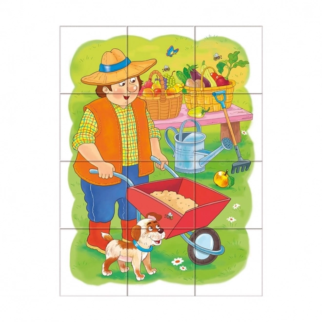 Dino Educational Blocks Occupations - Set of 12 Blocks