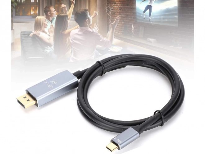 DisplayPort USB Type-C Cable 1.4 8K Video Audio 1.8m