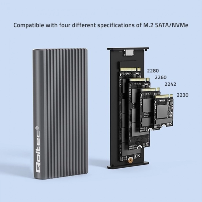 External Enclosure for M.2 SSD with RGB LED