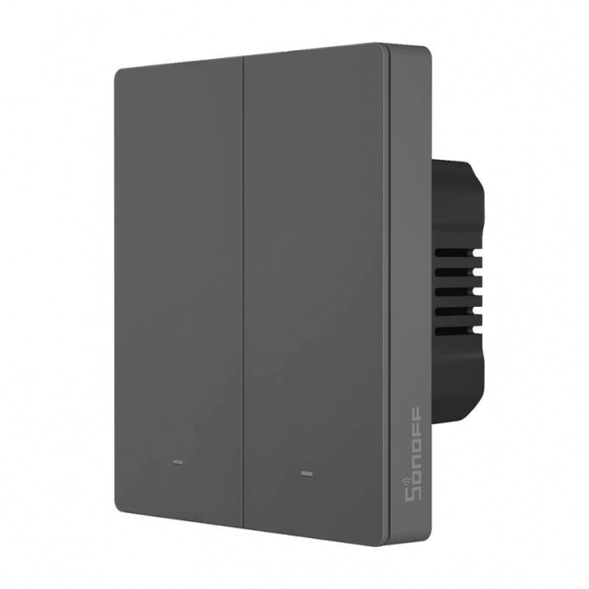 Smart wifi wall switch dual-channel graphite