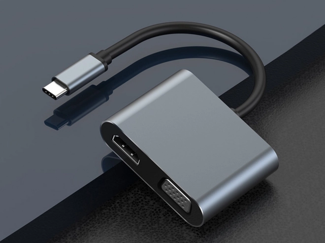 Adattatore USB-C HDMI 4K VGA Hub con Power Delivery