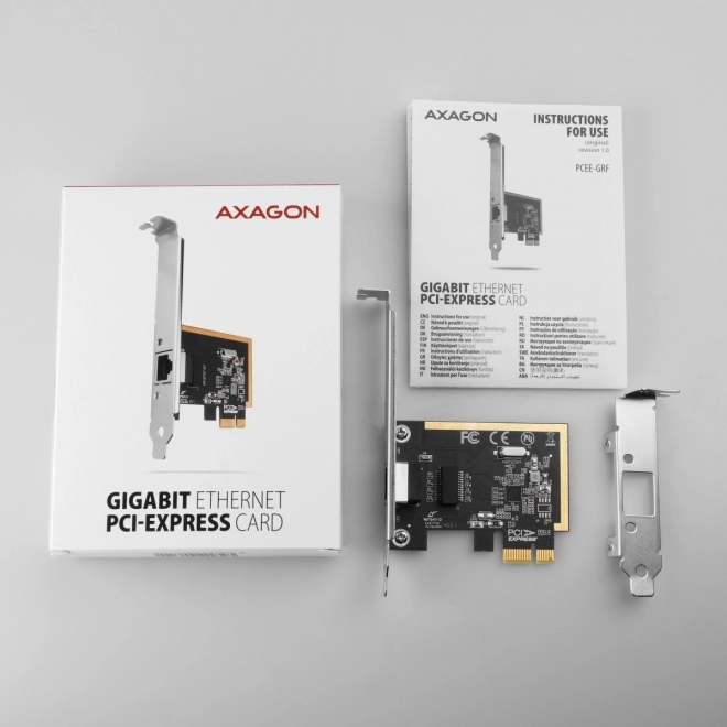 Scheda di rete PCIe Gigabit Ethernet RJ-45 con Realtek SP e LP