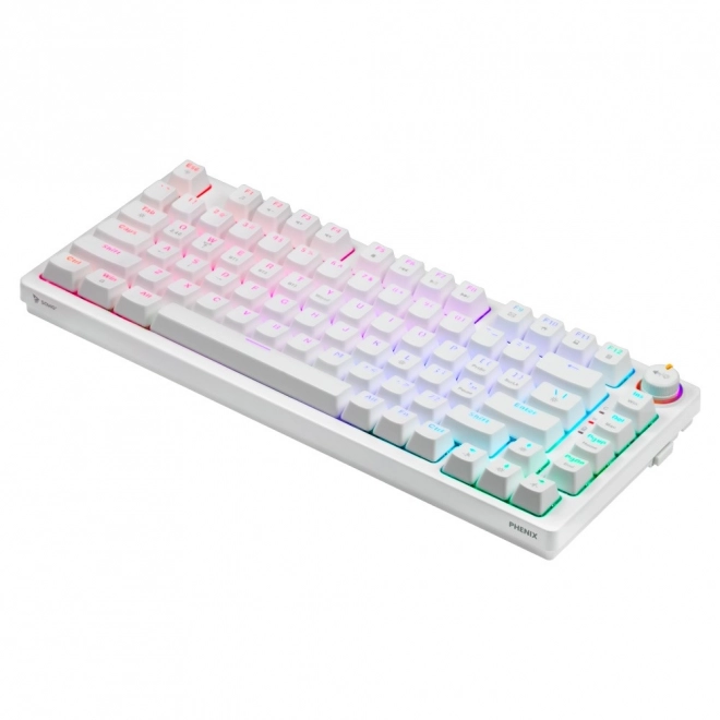 Wireless Mechanical Keyboard Phenix White with Gateron Red Switches