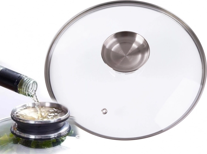 Glass lid with vent and aromatizer